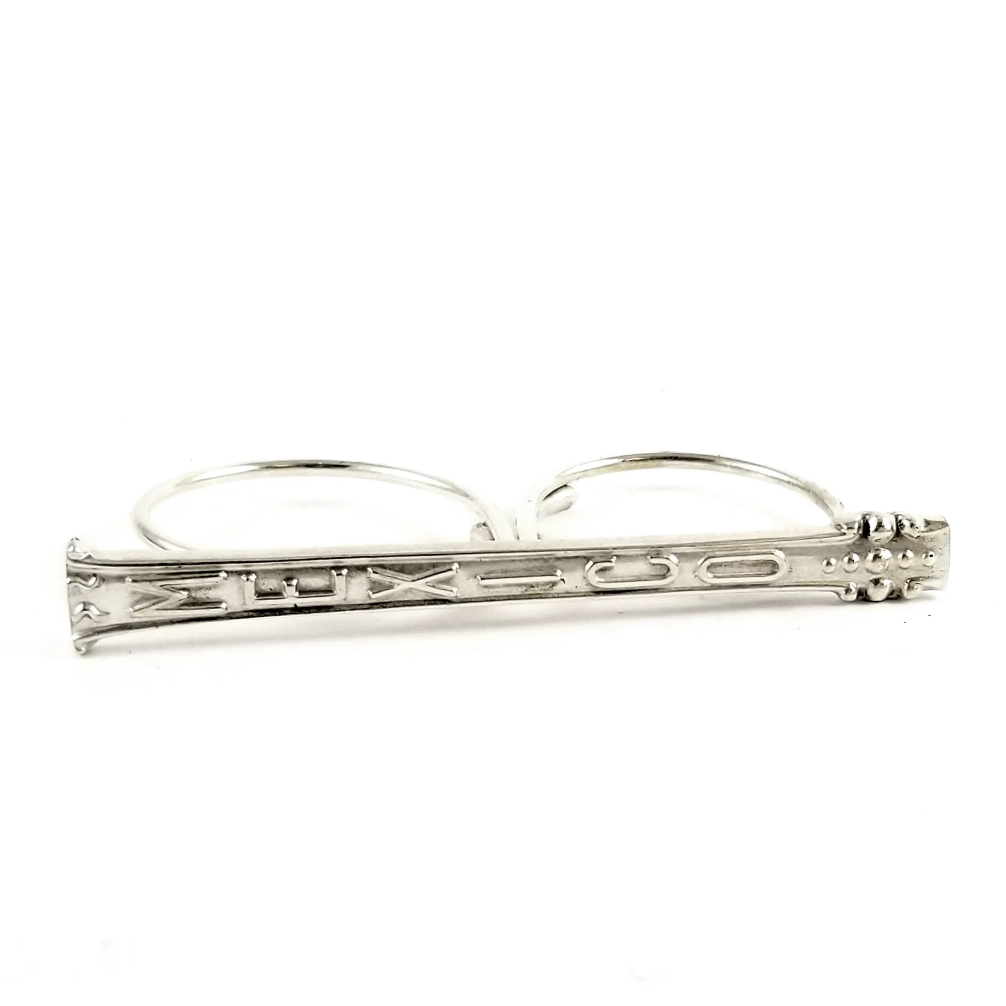 Sterling Silver Mexico Souvenir Spoon Knuckle Duster Ring
