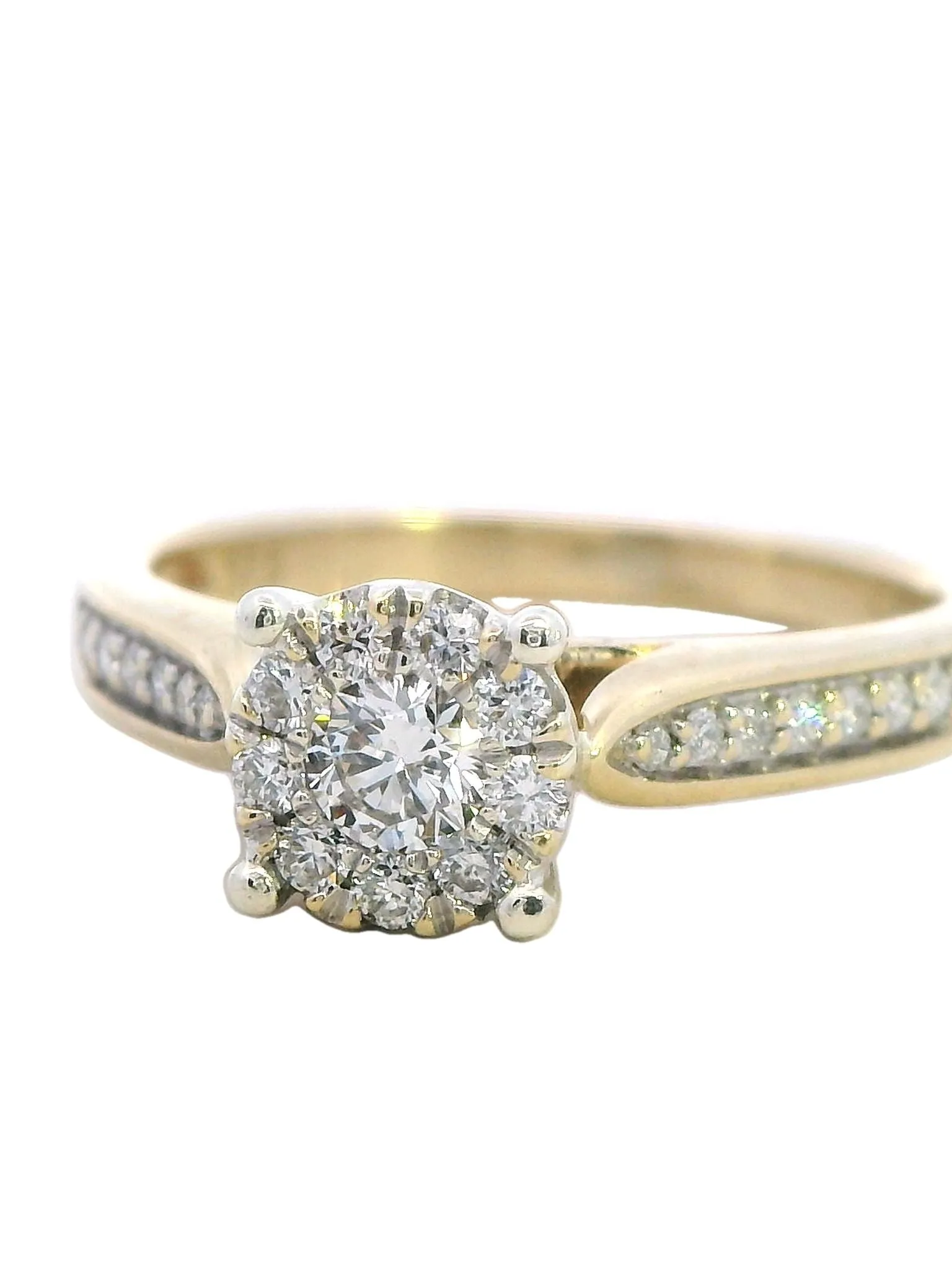 Stunning Assembled Yellow and White Gold Diamond Ring