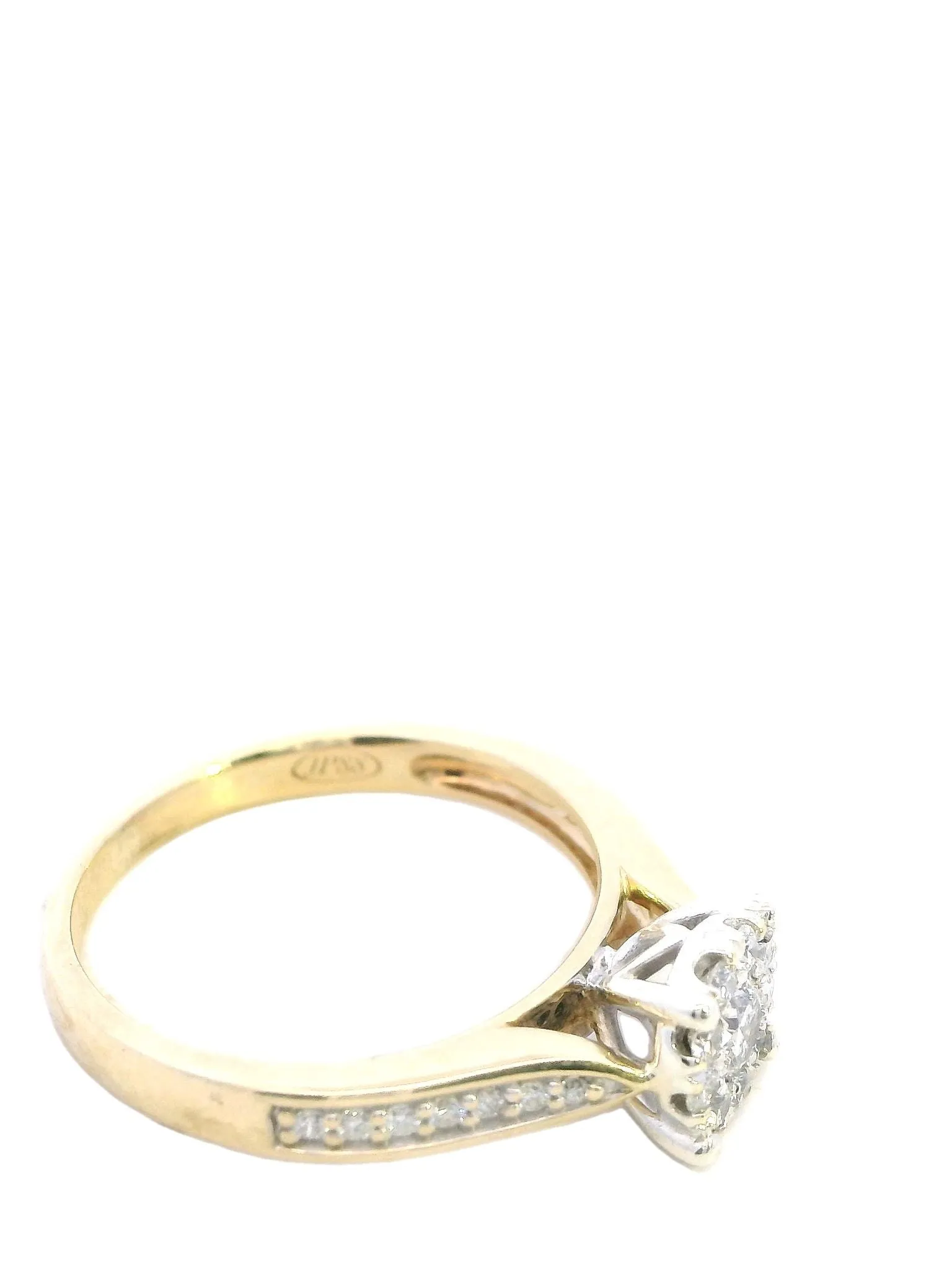 Stunning Assembled Yellow and White Gold Diamond Ring