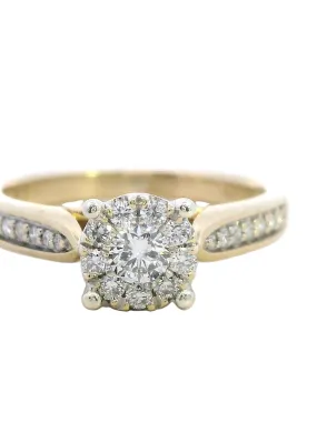 Stunning Assembled Yellow and White Gold Diamond Ring