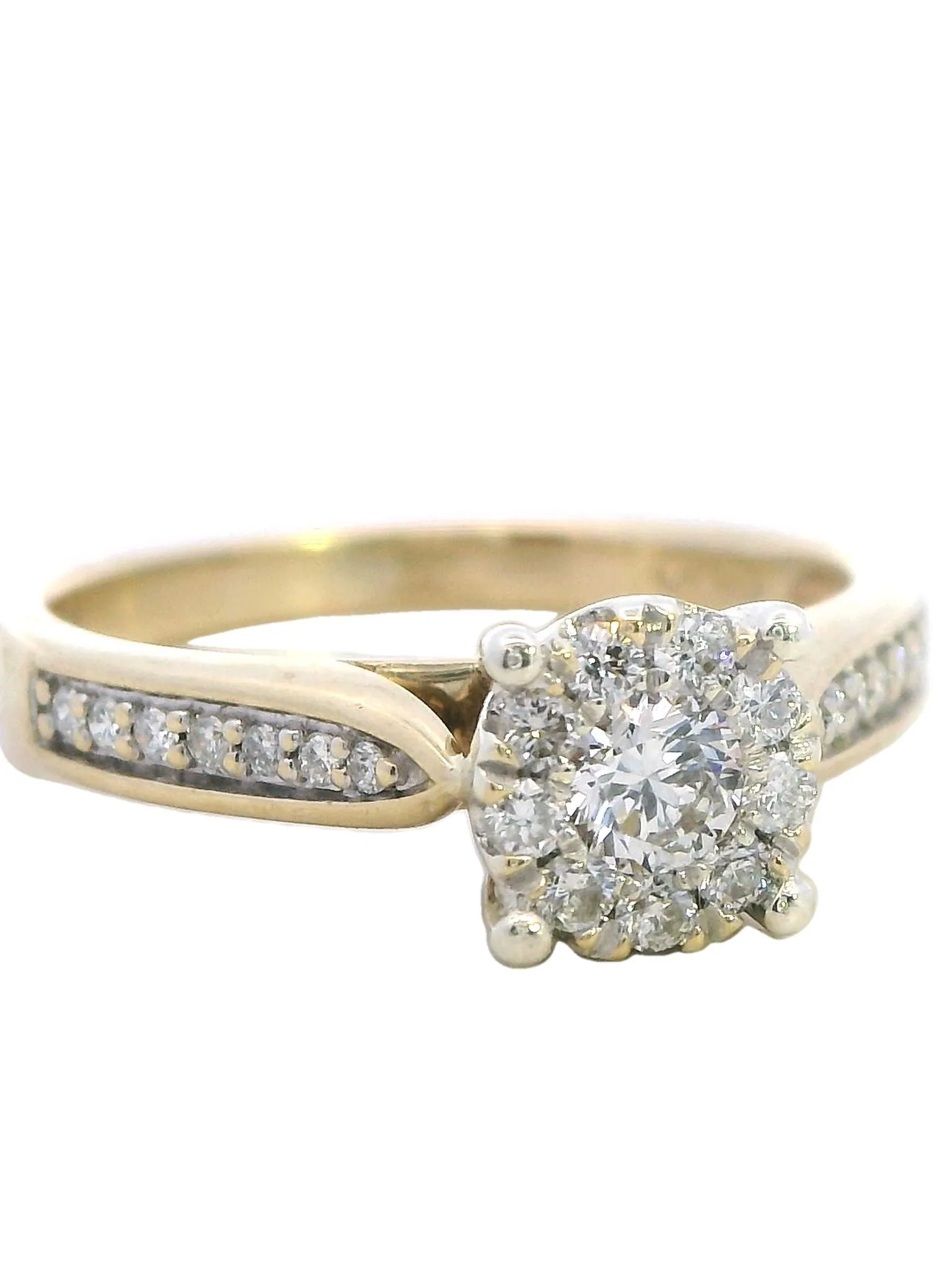 Stunning Assembled Yellow and White Gold Diamond Ring