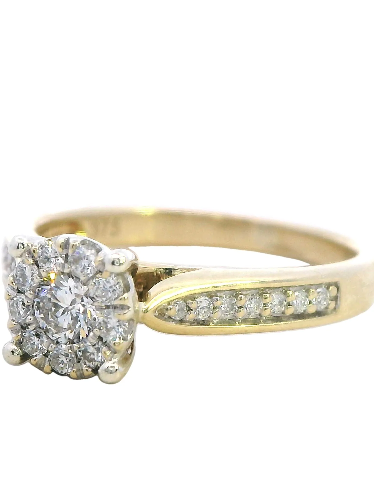 Stunning Assembled Yellow and White Gold Diamond Ring