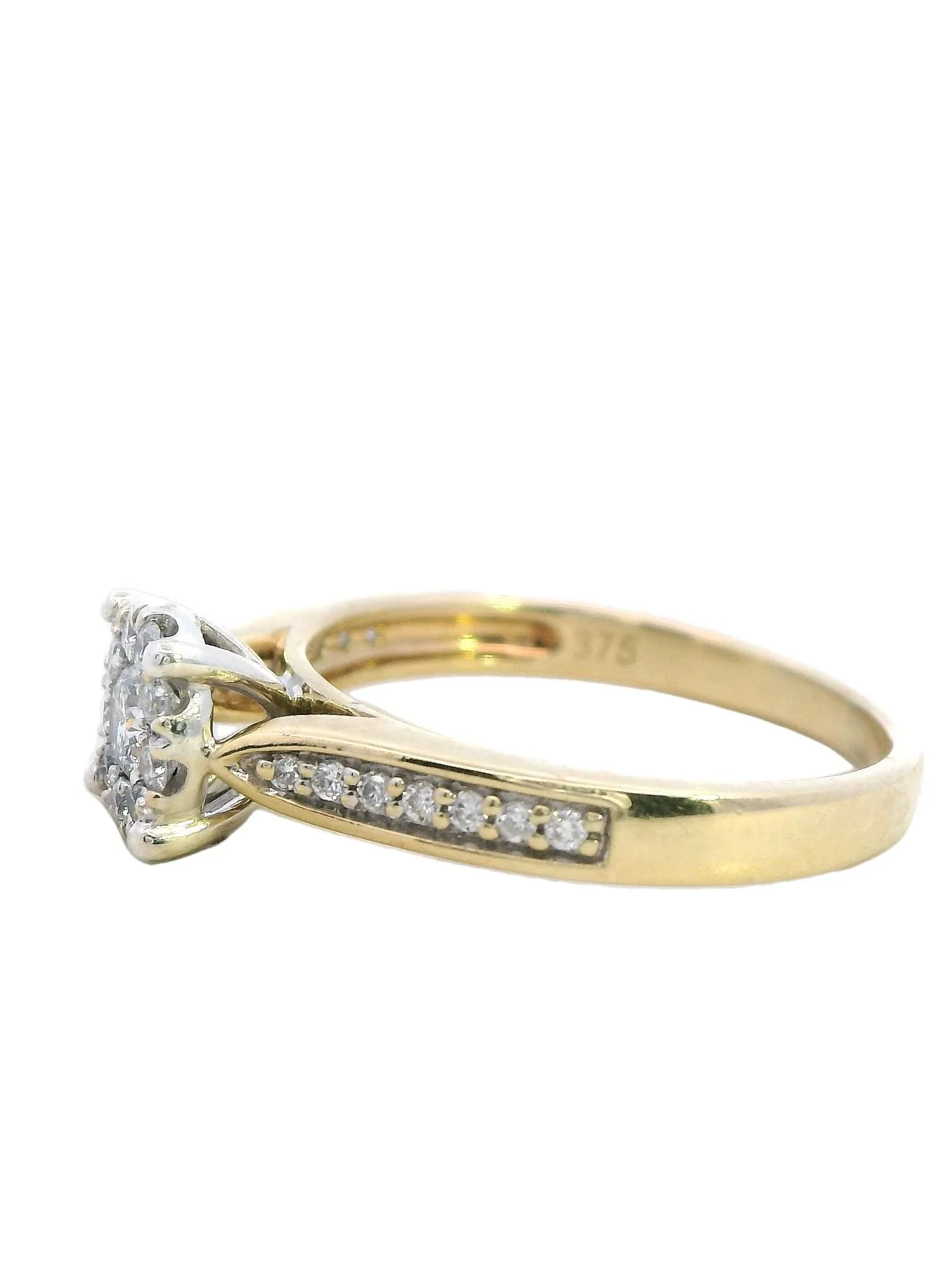 Stunning Assembled Yellow and White Gold Diamond Ring
