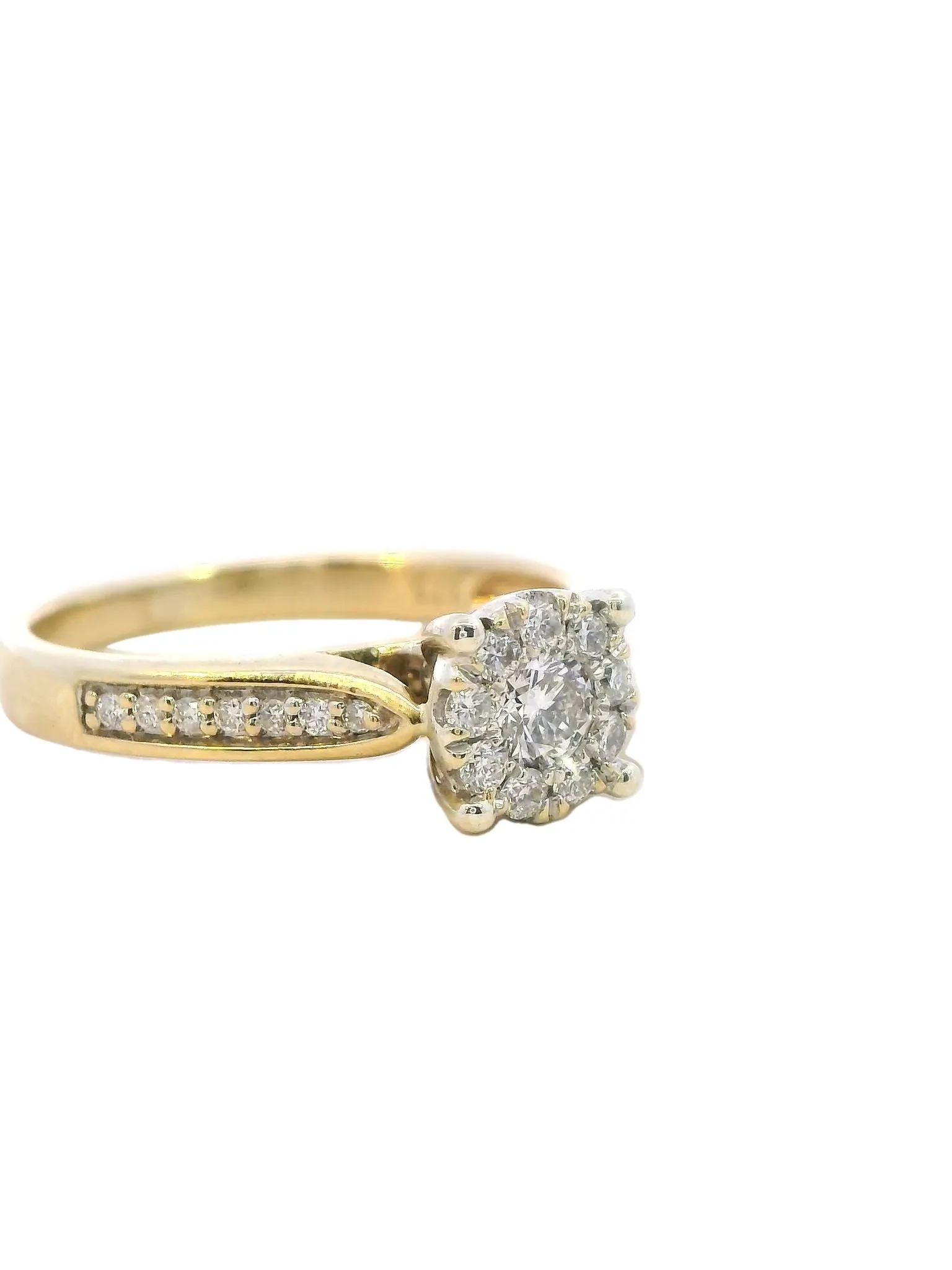 Stunning Assembled Yellow and White Gold Diamond Ring