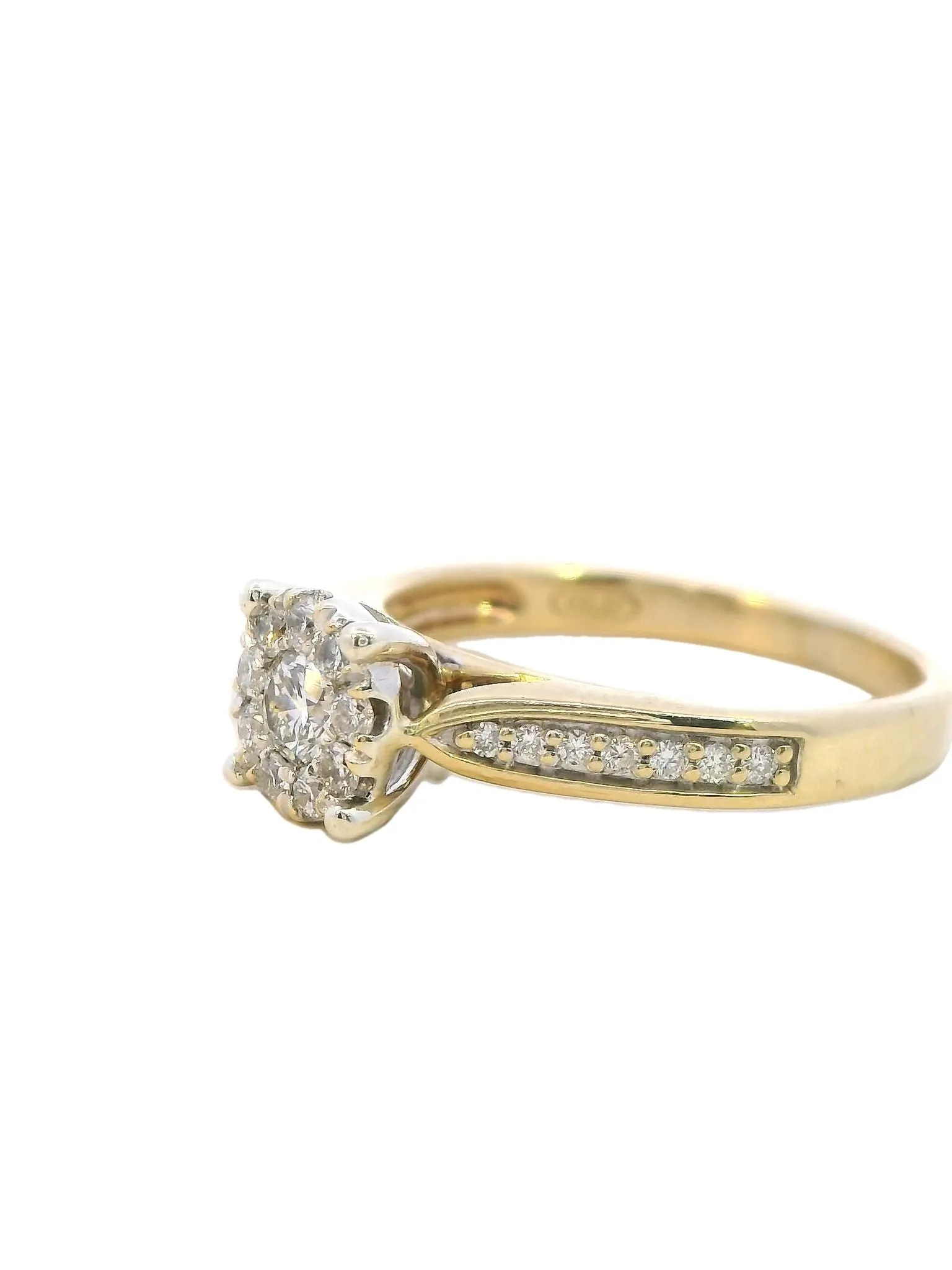 Stunning Assembled Yellow and White Gold Diamond Ring