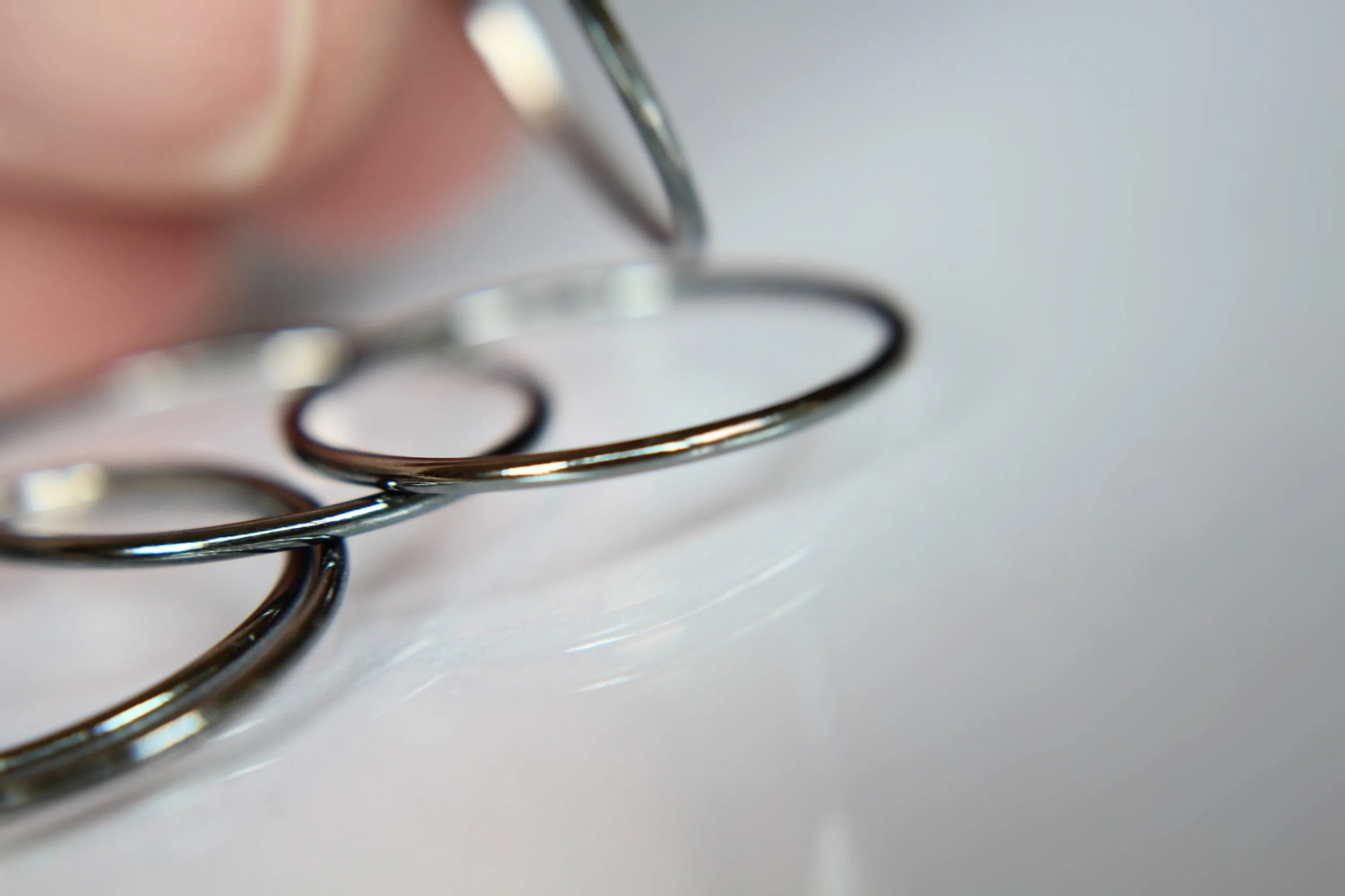 Thin Round Black Stackable Ring, Sterling Silver Ring, Stacking Rings, Dainty Ring, Tiny Ring, Skinny Ring, Black Ring, Thin Black Ring