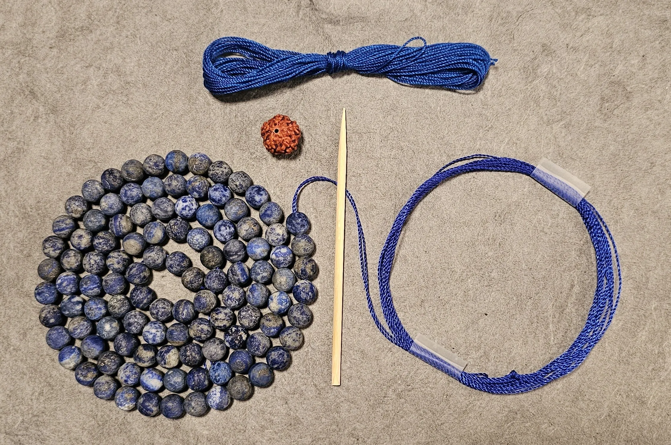 Throat Chakra Mala KIT - Lapis (Matte)