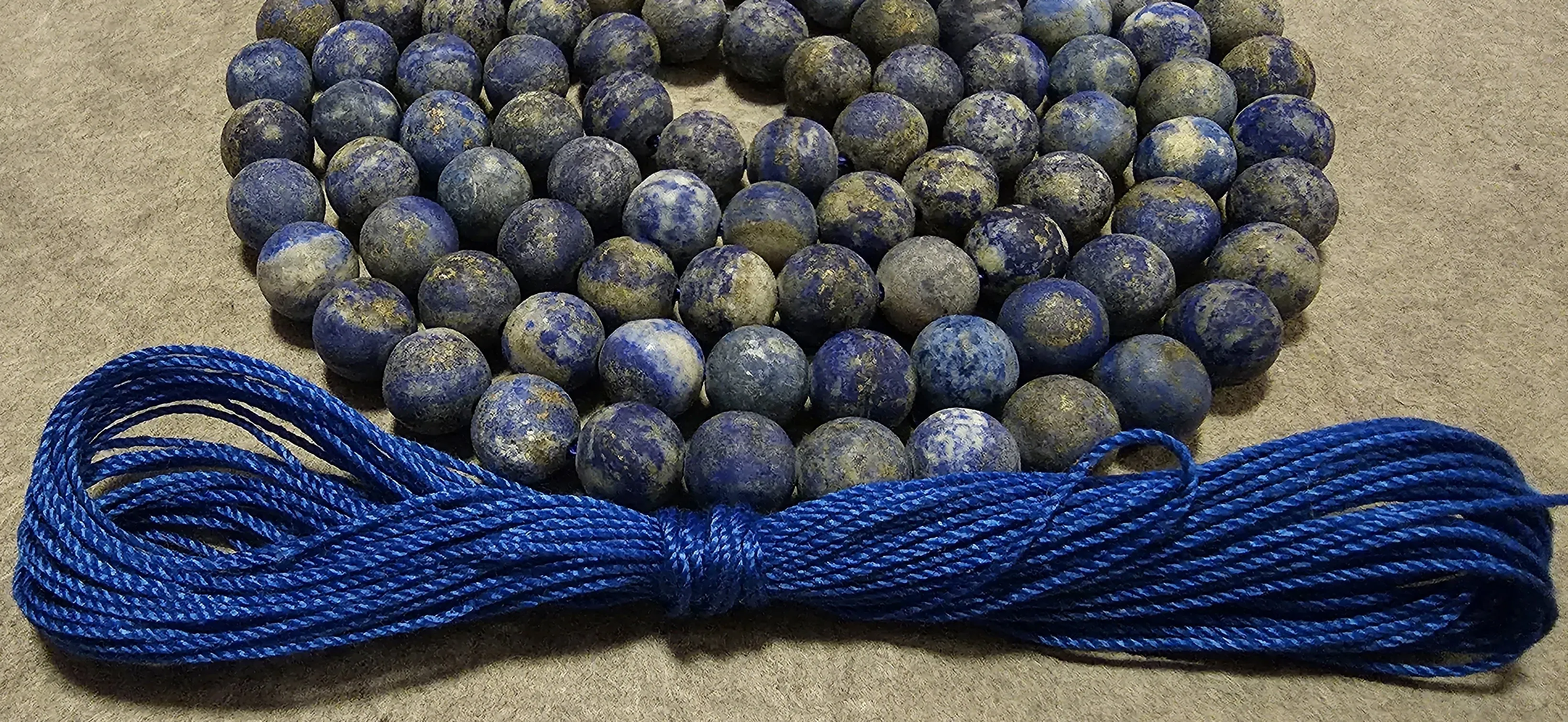 Throat Chakra Mala KIT - Lapis (Matte)