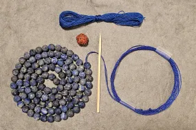 Throat Chakra Mala KIT - Lapis (Matte)