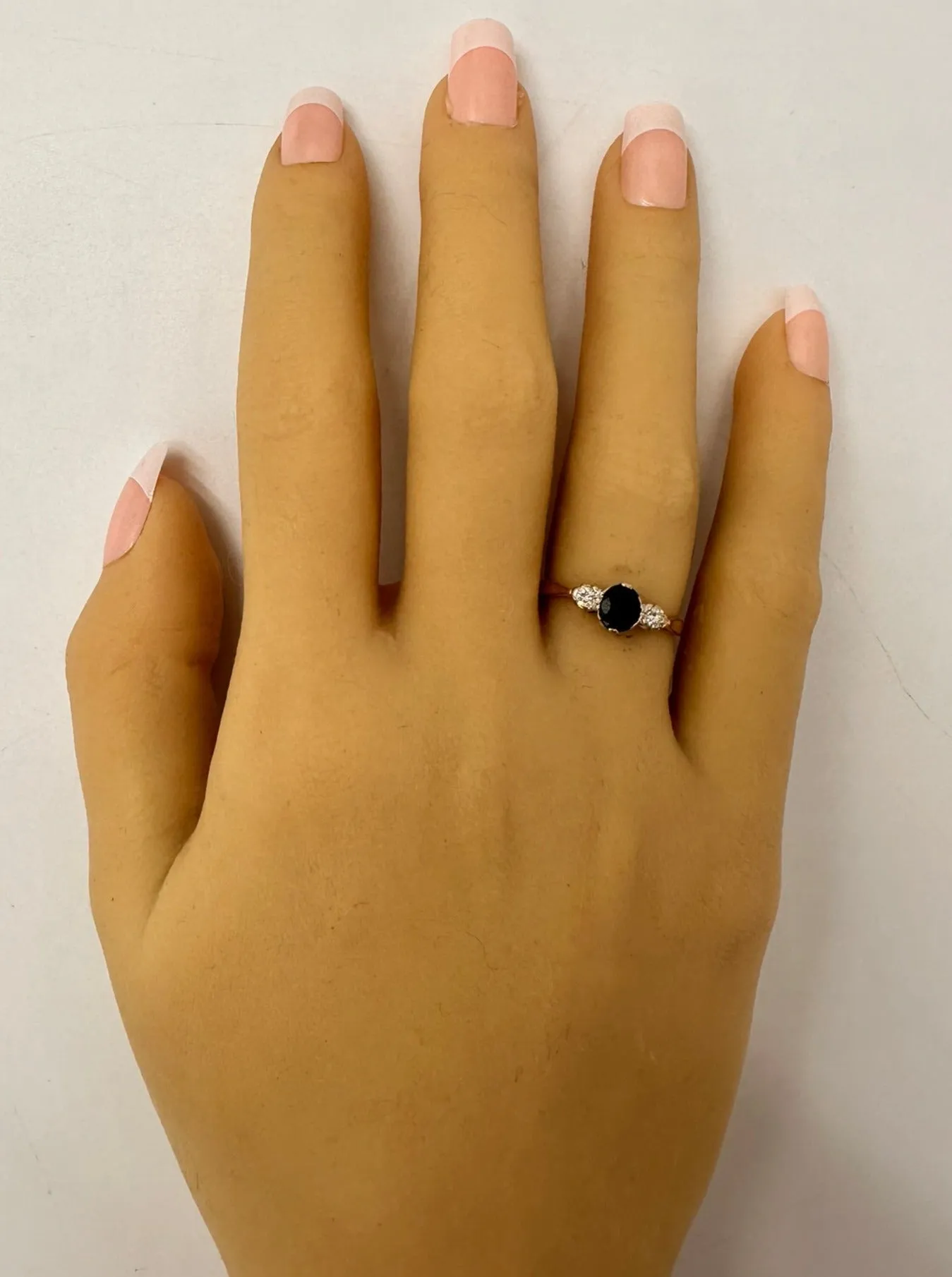 Timeless Elegance 18ct Yellow & White Gold 3 stone Sapphire & Diamond Ring