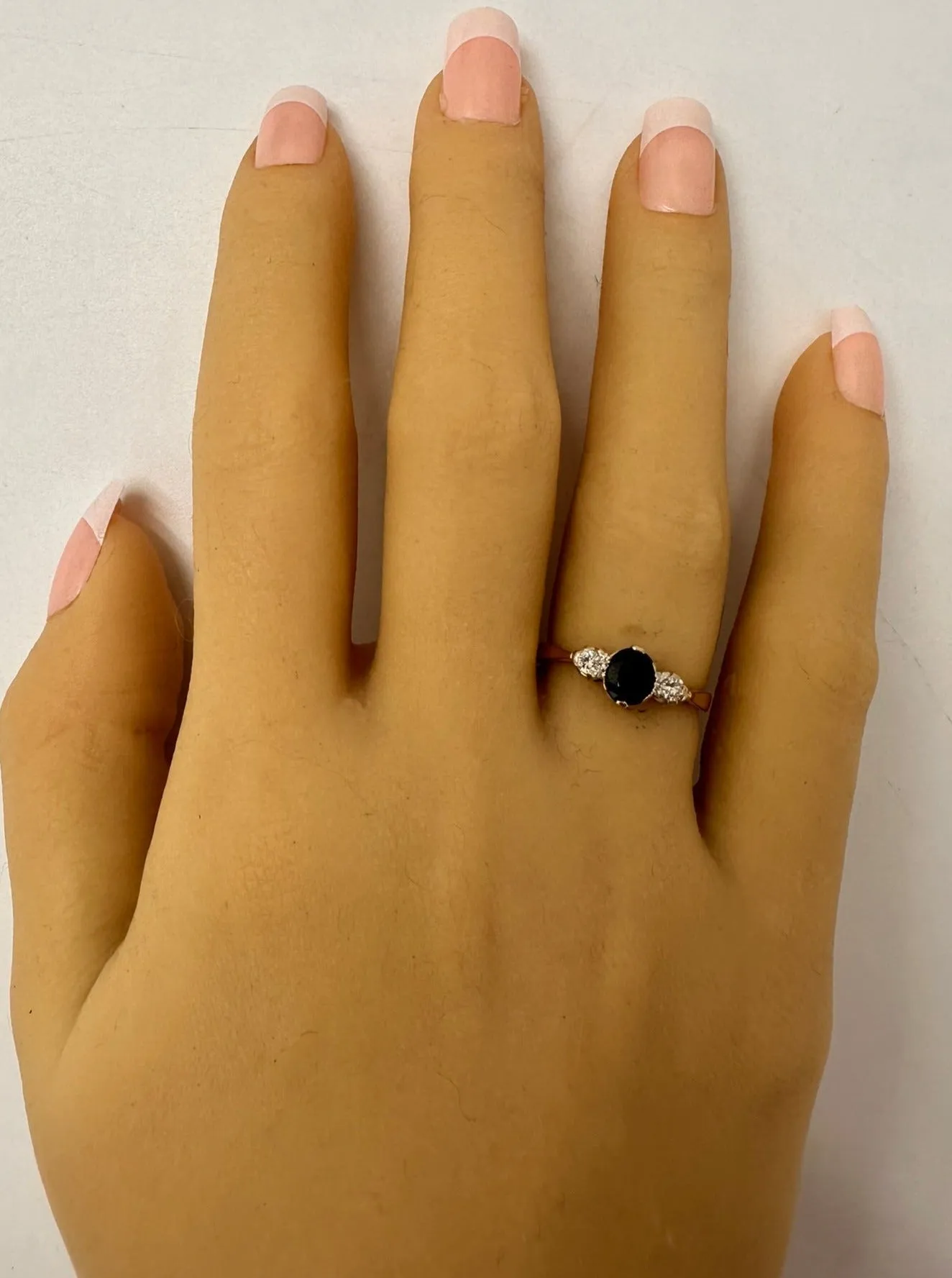 Timeless Elegance 18ct Yellow & White Gold 3 stone Sapphire & Diamond Ring