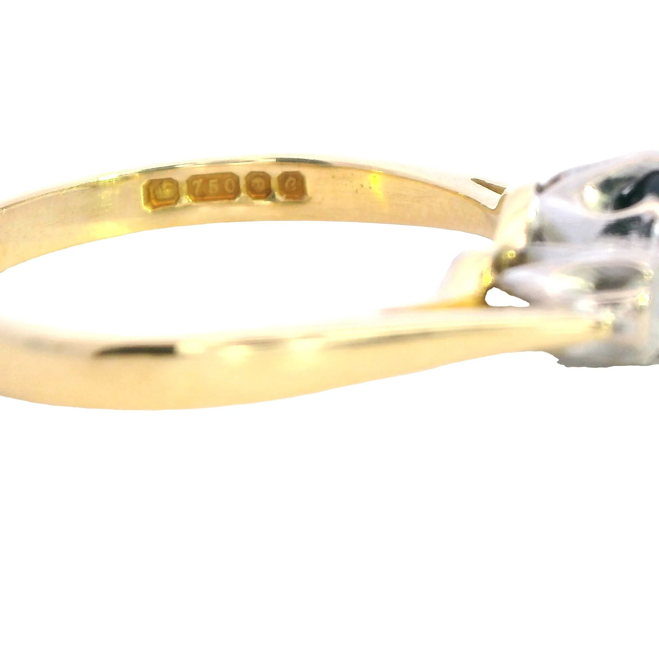 Timeless Elegance 18ct Yellow & White Gold 3 stone Sapphire & Diamond Ring