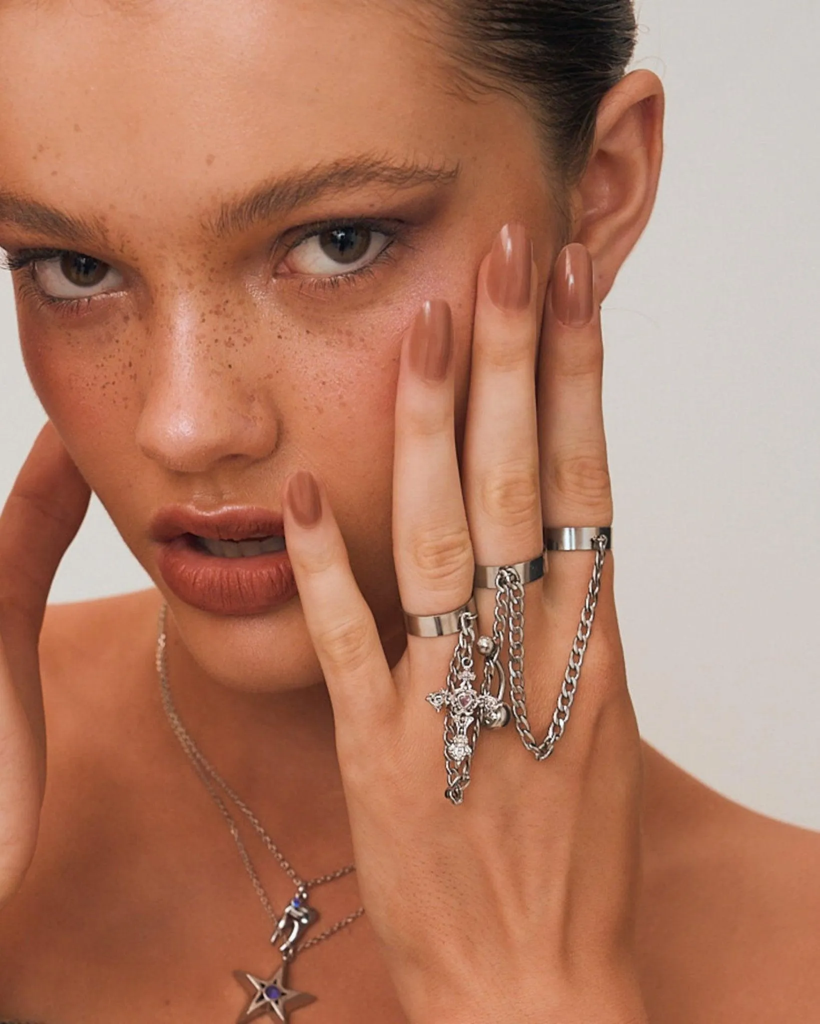 Trinity Chained Hoops Ring