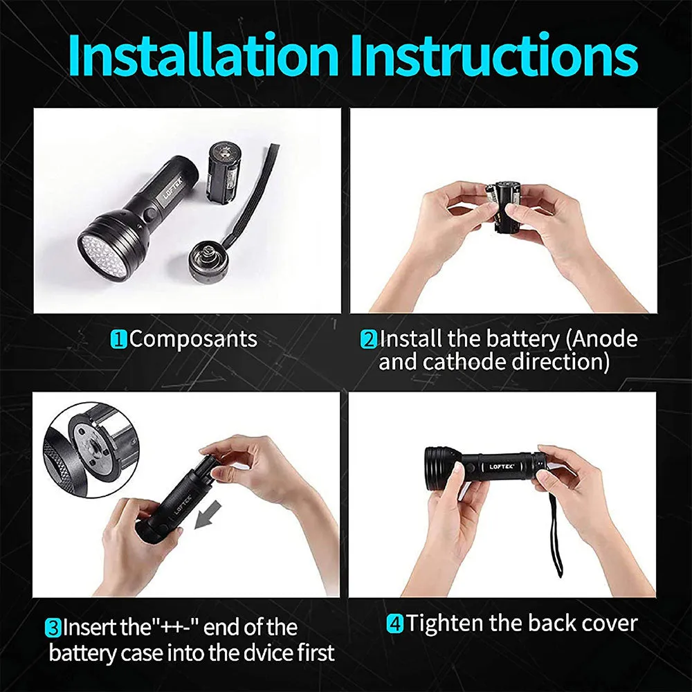 UV Tracker - 51 UV LEDs Flashlight
