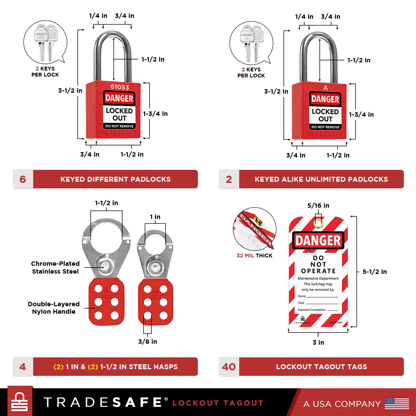 Valve Lockout Tagout Kit - 55 LOTO Devices