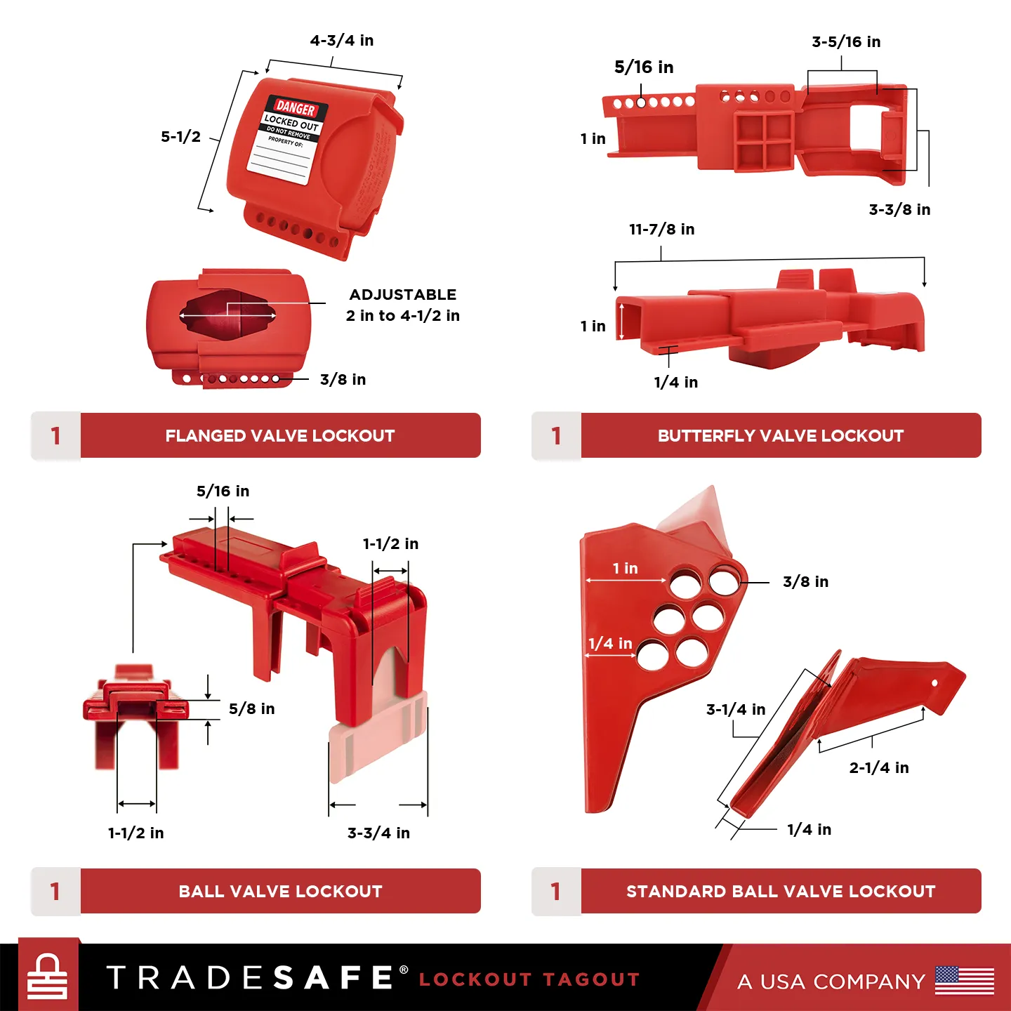 Valve Lockout Tagout Kit - 55 LOTO Devices