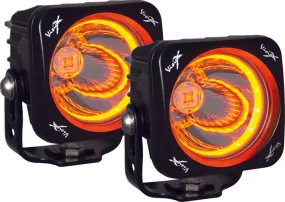 Vision X - 3.0-3.7″ Optimus Amber Halo LED Lights (Pair)