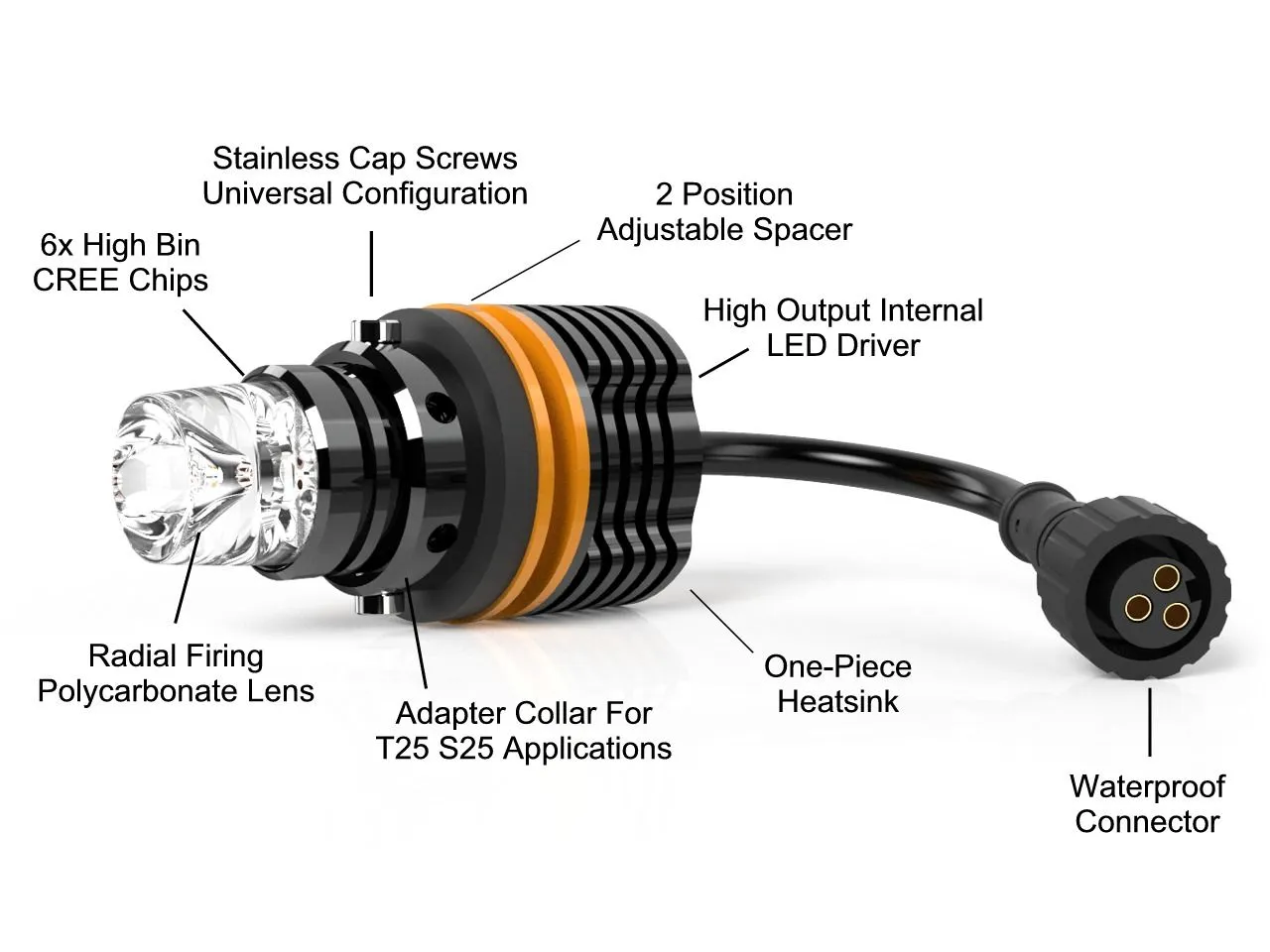 VLEDS V6 Extreme Amber Turn Signals   Hyperflash Fix For Tacoma (2016-2023)
