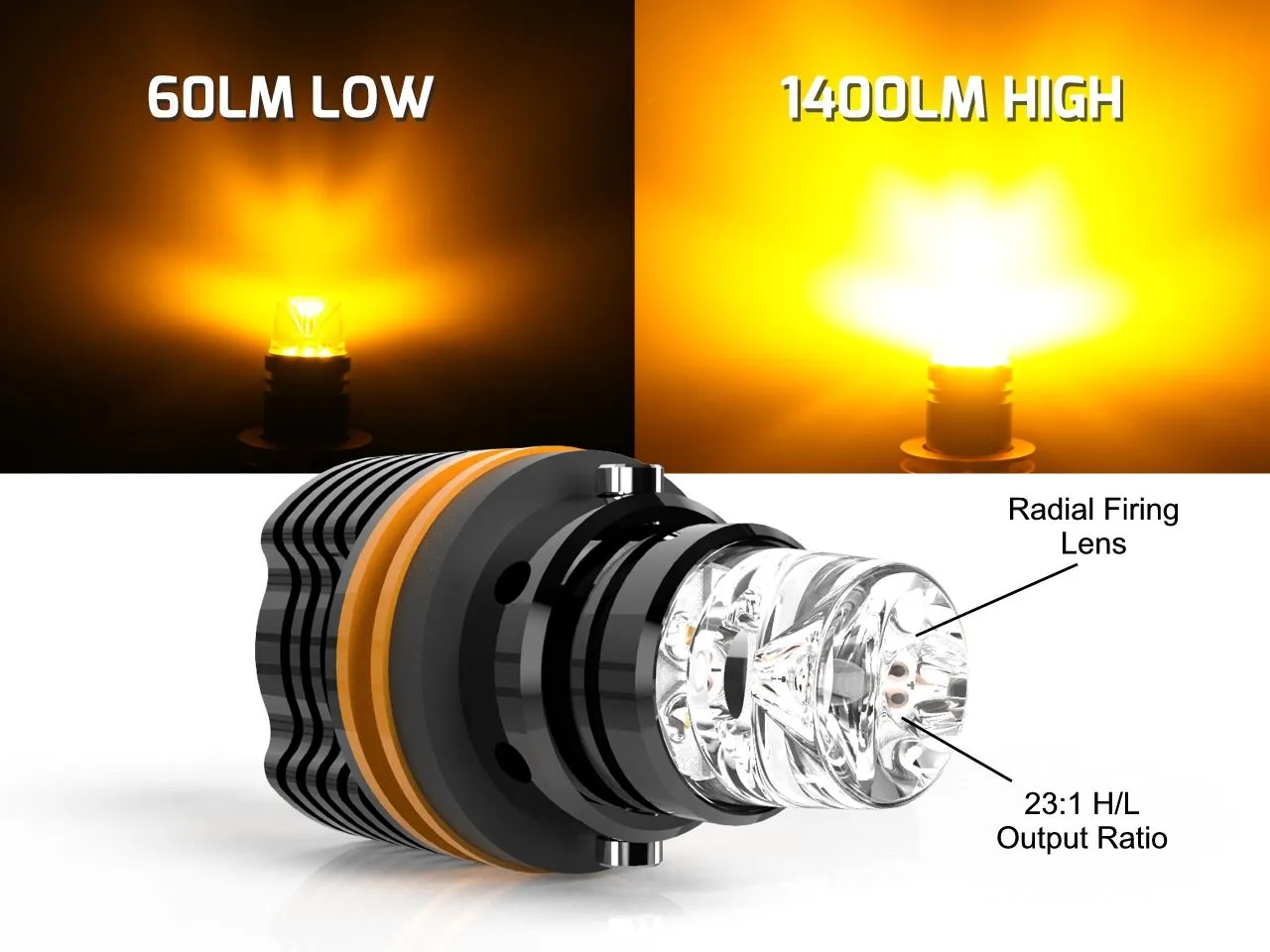 VLEDS V6 Extreme Amber Turn Signals   Hyperflash Fix For Tacoma (2016-2023)