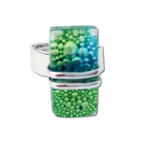 Wrap Blown Glass Ring - Green