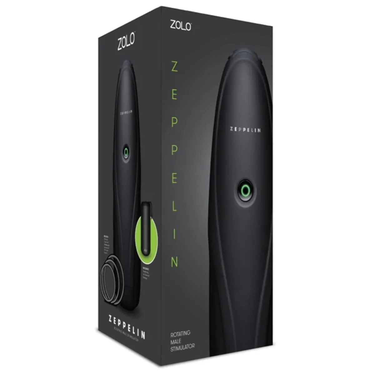 Zolo Zeppelin Rotating Male Stimulator Masturbator Black